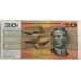AUSTRALIA 1967 . TWENTY 20 DOLLARS BANKNOTE . MAJOR ERROR . MISSING COLOUR SIMULATION